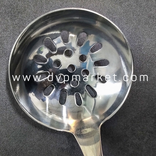 Vá múc topping/lẩu tròn 7cm inox cán bông